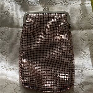Elegant Pink Mesh Evening Clutch